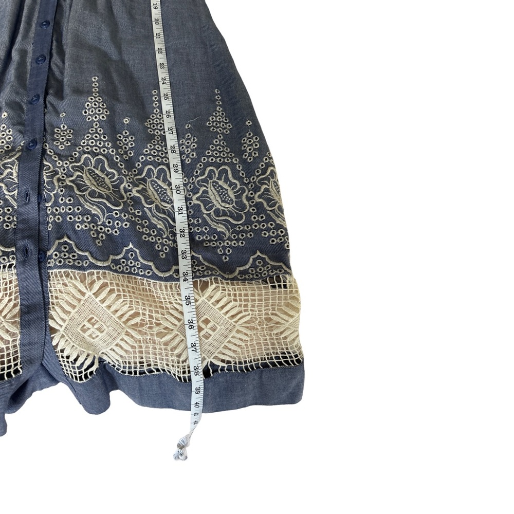 Moulinette Soeurs Blue and Cream Midi Dress - Picture 4 of 6